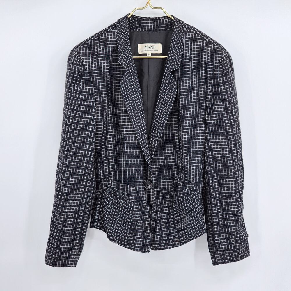 Armani Made in Italy Women's Flax Linen Blend Blazer Size 8